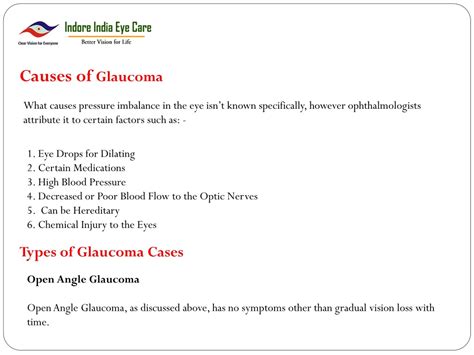 Ppt Glaucoma Definition Symptoms Causes Types And Treatment Powerpoint Presentation Id