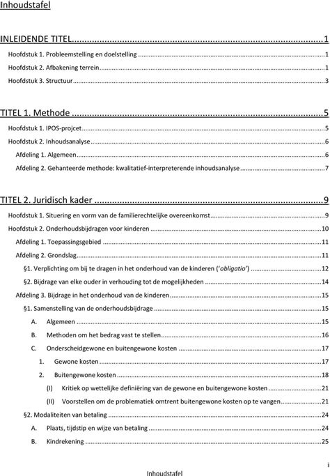 Onderhoudsbijdragen Voor Kinderen Een Analyse Van Bedingen Uit De