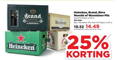 Heineken Brand Birra Moretti Of Warsteiner Pils Aanbieding Bij PLUS