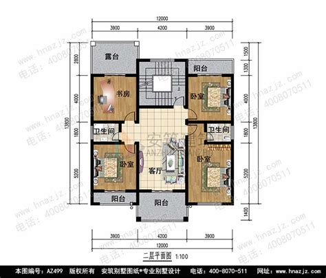 130平方米农村三层别墅，普通建房子设计图