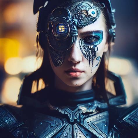 Cyberpunk Pirate Woman Wearing Armour Midjourney Openart