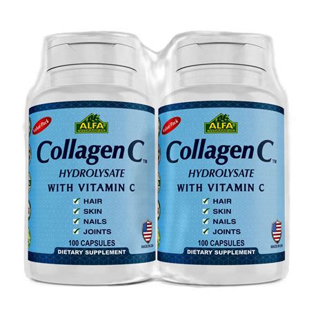 Alfa Vitamins Collagen C Hydrolysate with Vitamin C 100 capsules ...