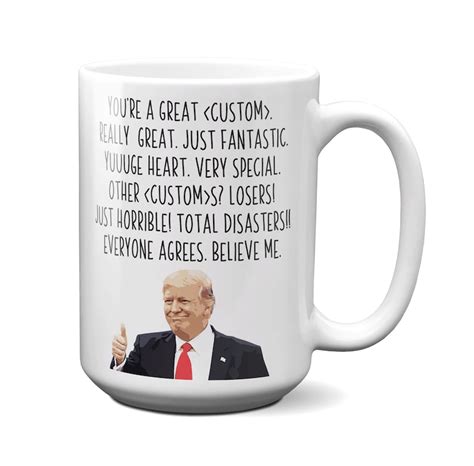 Funny Trump Custom Word Coffee Mug President Donald Trump Etsy