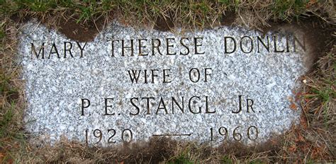 Mary Therese Donlin Stangl 1920 1960 Find A Grave Memorial