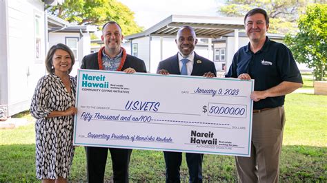 Nareit Hawaii Awards $50,000 Grant to U.S. VETS | Nareit