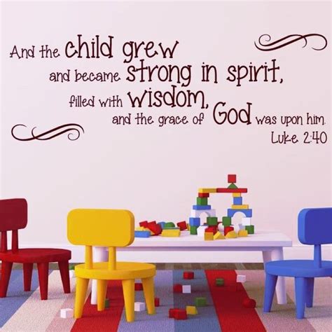 Luke 2:40 | Sunday school room decor, Sunday school rooms, Kids church rooms