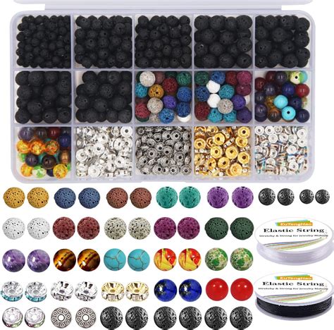 Eutenghao Kit De Perles De Lave Avec Perles Chakra De Et Perles D