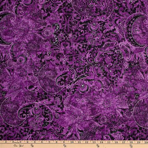 Northcott Banyan Batik Lustre Amethyst Prints Batik Fabric Fabric Color