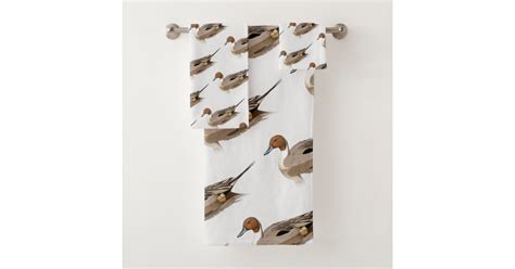 Reflections Of A Northern Pintail Duck Bath Towel Set Zazzle