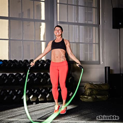 Side Jump Rope Exercise How To Skimble Workout Trainer