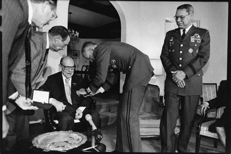 Gen Ridgway Received A Combat Infantry Badge In At Left Are