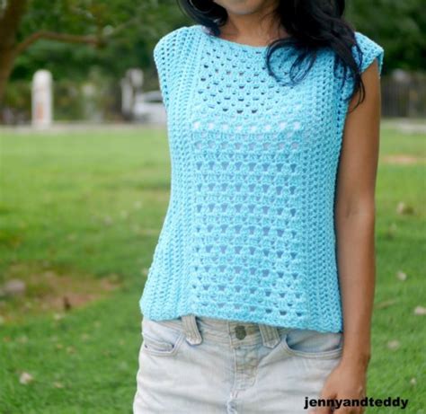 Lacy Granny Stitch Crochet Top Pattern Jenny Teddy