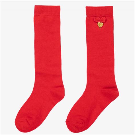 Angels Face Girls Red Long Socks Childrensalon