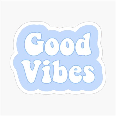 Good Vibes Groovy Blue Sticker For Sale By Pastel Paletted Coloring