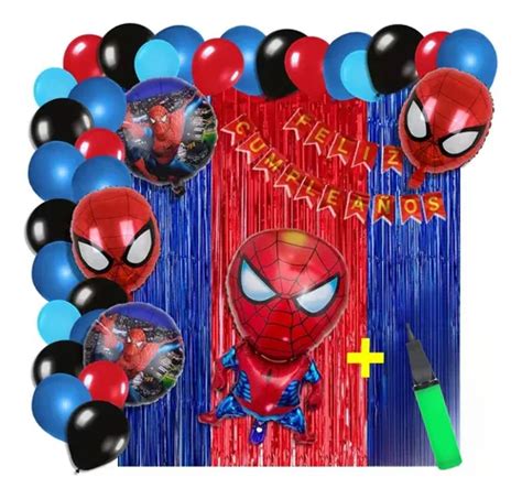 Kit De Decoraci N Globos Met Licos Piezas Spiderman Env O Gratis