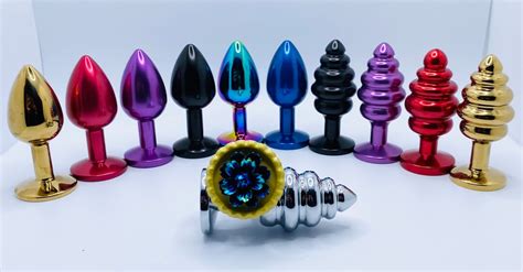 Blue Flower Butt Plug Mature Custom Butt Plug Small Or Medium Smooth Or