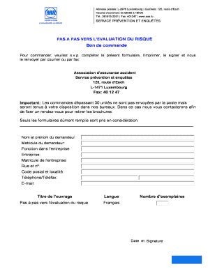 Fillable Online Aaa Bon De Commande Aaa Fax Email Print Pdffiller