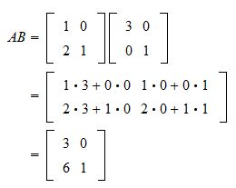 Matrix multiplication and linear combinations