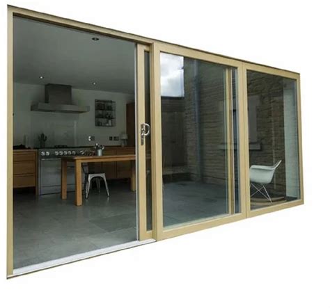 Brown Three Track Upvc Sliding Door For Home Exterior At Rs Sq Ft