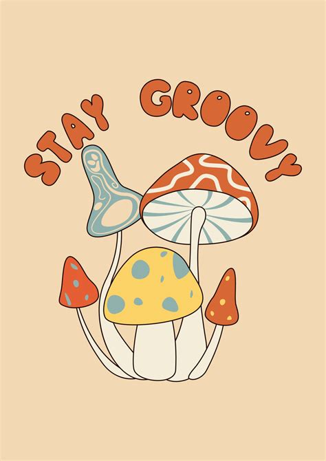 Vintage Mushroom Wallpaper