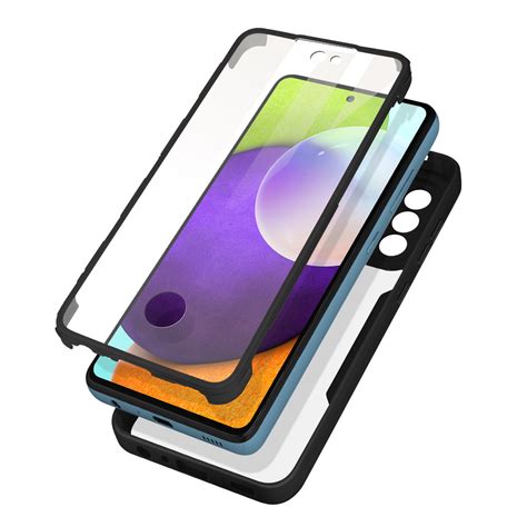 Etui Do Samsunga Galaxy A52 Plexiglas Back I Polymer Front Czarne