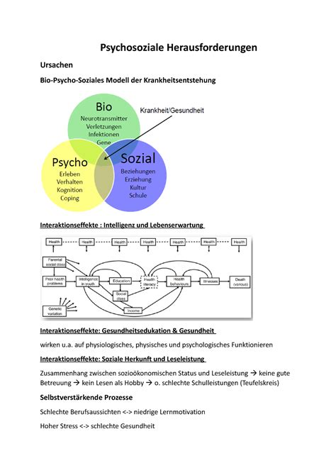 Psychosoziale Herausforderungen Psychosoziale Herausforderungen