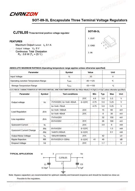 78L05 Voltage Regulator PDF Pinout Datasheet 49 OFF