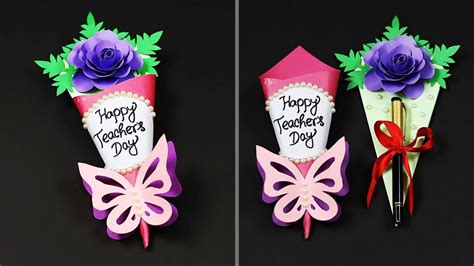 Diy Teacher S Day Pen Gift Card How To Make Teacher S Day Card