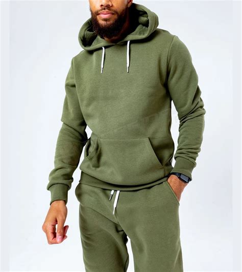 Men Custom Sweatsuit Puff Print Hoodie Heavy Weight High Quality