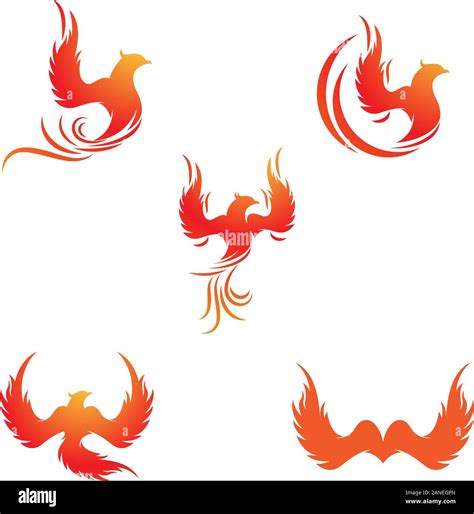 Phoenix Vector Icon Illustration Design Template Stock Vector Image