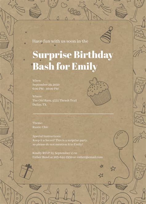 Free Printable Surprise Party Invitation To Customize Online