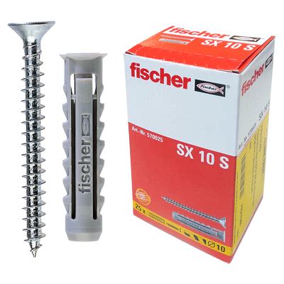 Tassello Vite FISCHER Ø 10 mm SX scatolina 25stop standard SX