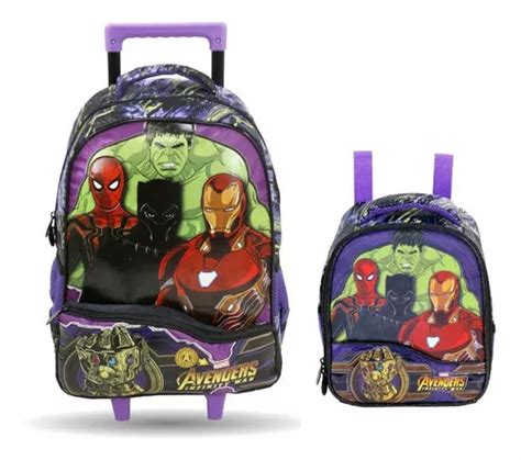 Mochila Escolar Xeryus Mochila Mochilha Avengers Infinity Luz Color