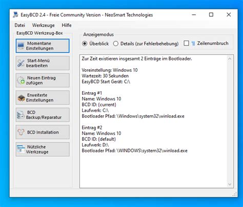 Windows Bootmanager Bearbeiten Mit Easybcd Ekiwi Blog De