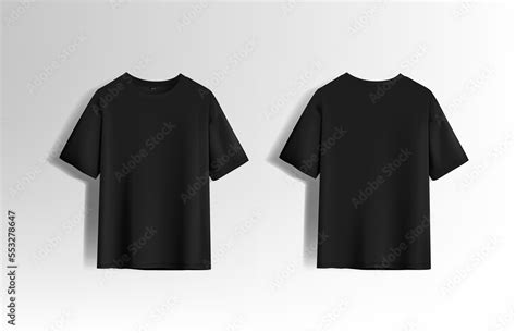 3d Black T Shirt Mock Up Template 20535877 Vector Art At 57 Off