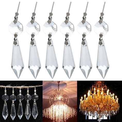 Pcs Pack New Stylish Clear Crystals Chandelier Glass Lamp Prisms