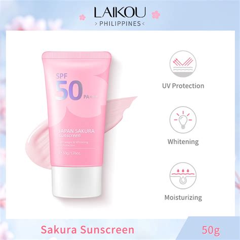 LAIKOU Japan Sakura Face Sunscreen SPF50 Sunblock UV Ray Sun Protection