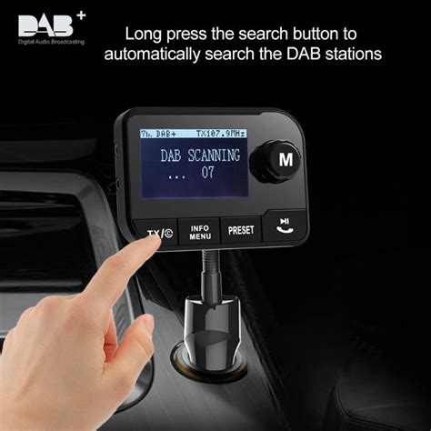 Blufree In Car Dab Dab Adapter Display Dab Digital Radio