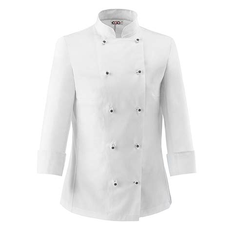 Chaqueta de cocinera blanca de algodón Lady Egochef