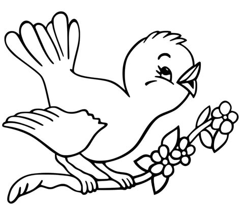 Coloriage Oiseau Tr S Facile T L Charger Et Imprimer Gratuit Sur