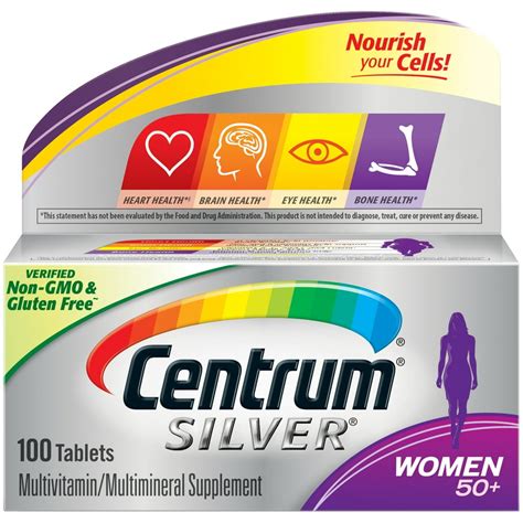 Centrum Silver Multivitamins For Women Over 50 Multimineral Supplement