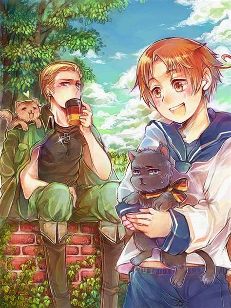 TEGAKI-Germany Italy and cats by miimiiakatsuki on deviantART | Hetalia ...