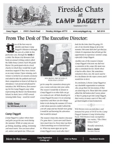 Camp Daggett Newsletter Fall 2016 by Mitchell Graphics - Issuu