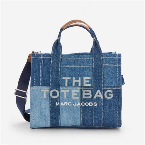 Marc Jacobs Womens The Denim Medium Tote Bag Blue Denim