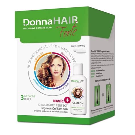 DONNA HAIR Forte 3 mesačná kúra 90 kapsúl DonnaHAIR PERFECT šampón