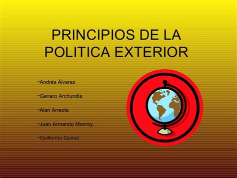 Los Principios De La Politica Exterior