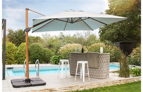 Parasol de jardin déporté inclinable SEVILLA 2 5x2 5m en aluminium et