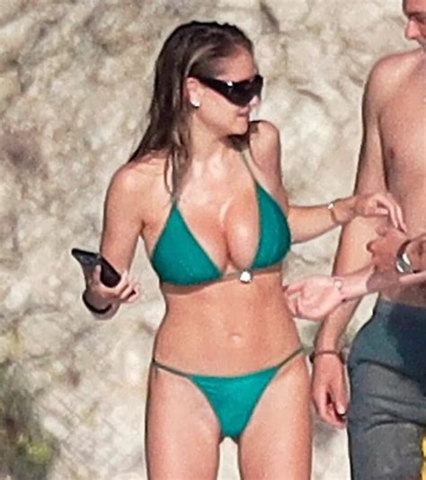 Leni Klum S Green Thong Bikini Unleashes Huge Boobs And Tempting Booty