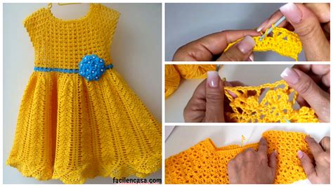 Precioso vestido de niña a crochet tutorial gratis CURSOS GRATUITOS