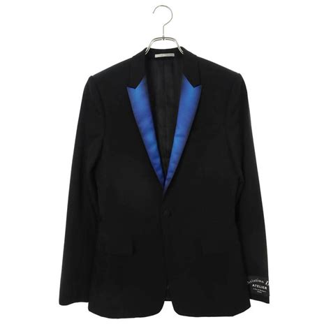 ディオールオム Dior Homme 18aw 833c213s4178 サイズ44 アトリエブルーラペルスモーキングジャケット 中古 Sb01 10211 240115 0139